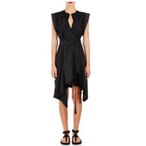 ISABEL MARANT Georgette Lief Black Wrap Dress 4